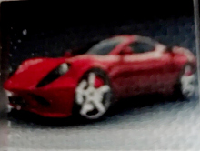 Картина стразами "Красная тачка (24.5х24.5см) без подрамника