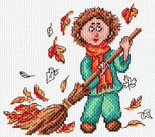 Канва с рисунком 20х22см Матренин посад, "Дворик"