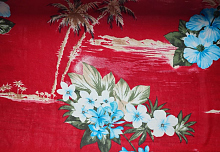 Шифон вискоза багамы на красном (цена за 0.6м)