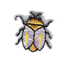 ТЕРМОАППЛИКАЦИЯ "жучок" Marbet голограмма белая 18х20мм