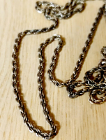 Цепь декоративная двойная темная бронза, 1м, звено 4х6мм.