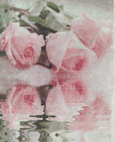 Картина стразами "Розы Отражение." (29.7 x 39.7см) без подрамника