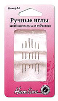 Иглы ручные для вышивания с закругленным кончиком №24, 6 шт