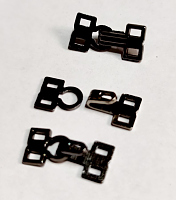 Крючок-кзастежка декоративный 22х10мм-темный никель