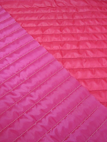 Стеганная ткань с подкладкой, цвет фуксия/розовый