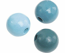 БУСИНЫ ДЕРЕВЯННЫЕ, 4 ММ разноцветные бирюзовые 165шт ш29