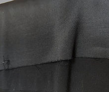 Стрейч атлас вискозный черный плотный Д {цена за 1см} остаток 1,45м