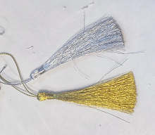 Кисть люрекс, цвет золото, 8 см №ш19