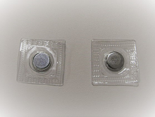 Магнитная кнопка скрытая, на прозрачной силиконовой основе, 30х30 мм