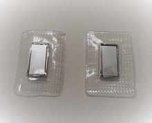 Магнитная кнопка скрытая, на прозрачной силиконовой основе, 30х40 мм