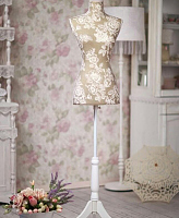 Манекен интерьерный на ножке, бело-бежевый