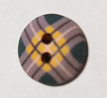 Пуговица 11.5мм клетка сине-оранжевая ОК1