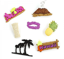 Набор декоративных пуговиц "Гавайи"