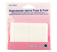ПЕРФОЛЕНТА КОРСАЖНАЯ ТЕРМОКЛЕЕВАЯ, 10-35-35-10, БЕЛЫЙ (цена за 3м) ш24