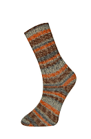 Носочная пряжа Himalaya Socks (Хималайя Сокс) 160-03 серо-оранжевый меланж