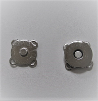 Кнопка магнитная пришивная серебро, 15 мм