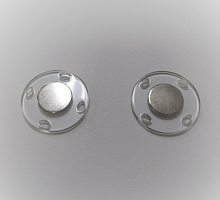 Кнопка магнитная пришивная прозрачная, 28 мм