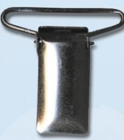 Зажим для подтяжек металлический 30 мм, черный никель Б121
