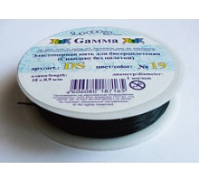 Спандекс без оплетки черный, 1 мм х 18 м ш8