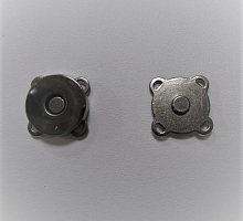 Кнопка магнитная пришивная т.никель, 20х6 мм