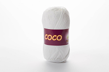 Пряжа Vita cotton COCO (Коко) цвет 3851 белый