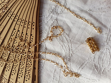 Цепь декоративная золотая ( упаковка 1м)