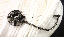 Булавка декоративная со стразами 8см Ш13