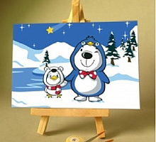 Картина по номерам "Мишки в арктике"