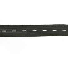 Резинка 20 мм перфорированная черная