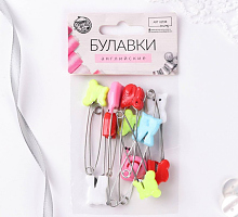 Булавки английские, безопасные, «Животные», 60 мм, 10 шт №ш19
