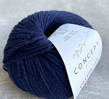 Пряжа Cotton-Yak (Коттон-Як), цвет 115 темно-синий