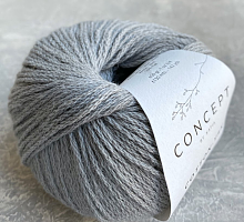 Пряжа Cotton-Yak (Коттон-Як), цвет 112 серебристый серый