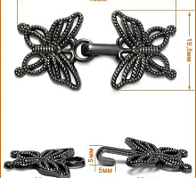 Крючок Бабочка черный никель