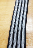 Тесьма Лампасная черно-серебряная 5см О1А