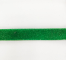Лента бархатная 12 мм, зелень
