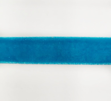 Лента бархатная 12 мм, ярко-голубой