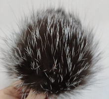 Помпон из чернобурки 13см натуральный