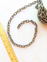 Цепь декоративная с гравировкой т.никель, звено 18х12 мм.