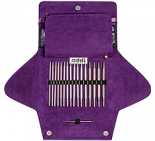 Набор круговых латунных спиц со сменными лесками addiClick Wolly Hugs (доставка, и 1 спицы единорог - в подарок)