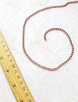 Цепь декоративная бежевый, звено 6х4 мм.