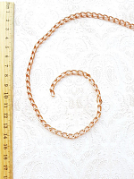 Цепь декоративная золото, звено 9х5 мм.