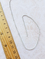 Цепь белая, ширина 2 мм, длина 1м