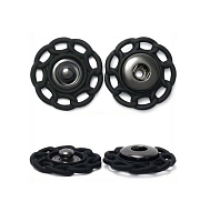 Кнопка пластиковая пришивная черная резина, 23 мм №344+