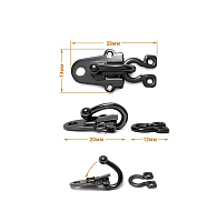 Крючок-клипса декоративный малый г294-темный никель