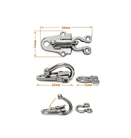 Крючок-клипса декоративный малый г294-никель