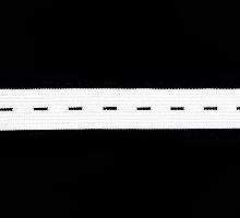 Резинка 20 мм перфорированная белая