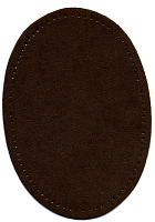 Заплатка термоклеевая из искусственной замша, темно-коричневая цена за пару