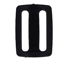 Двухщелевая черная пряжка 25 мм