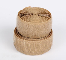 Лента контактная (липучка) темно-бежевая, 25 мм