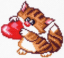 Канва с рисунком 16х20см Матренин посад, "Мур Мяу"